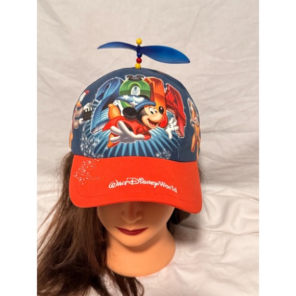 Disney Parks Youth Windmill 2014 Cap‎ Hat Adjustable Mickey Goofy Donald Pluto - Picture 1 of 8